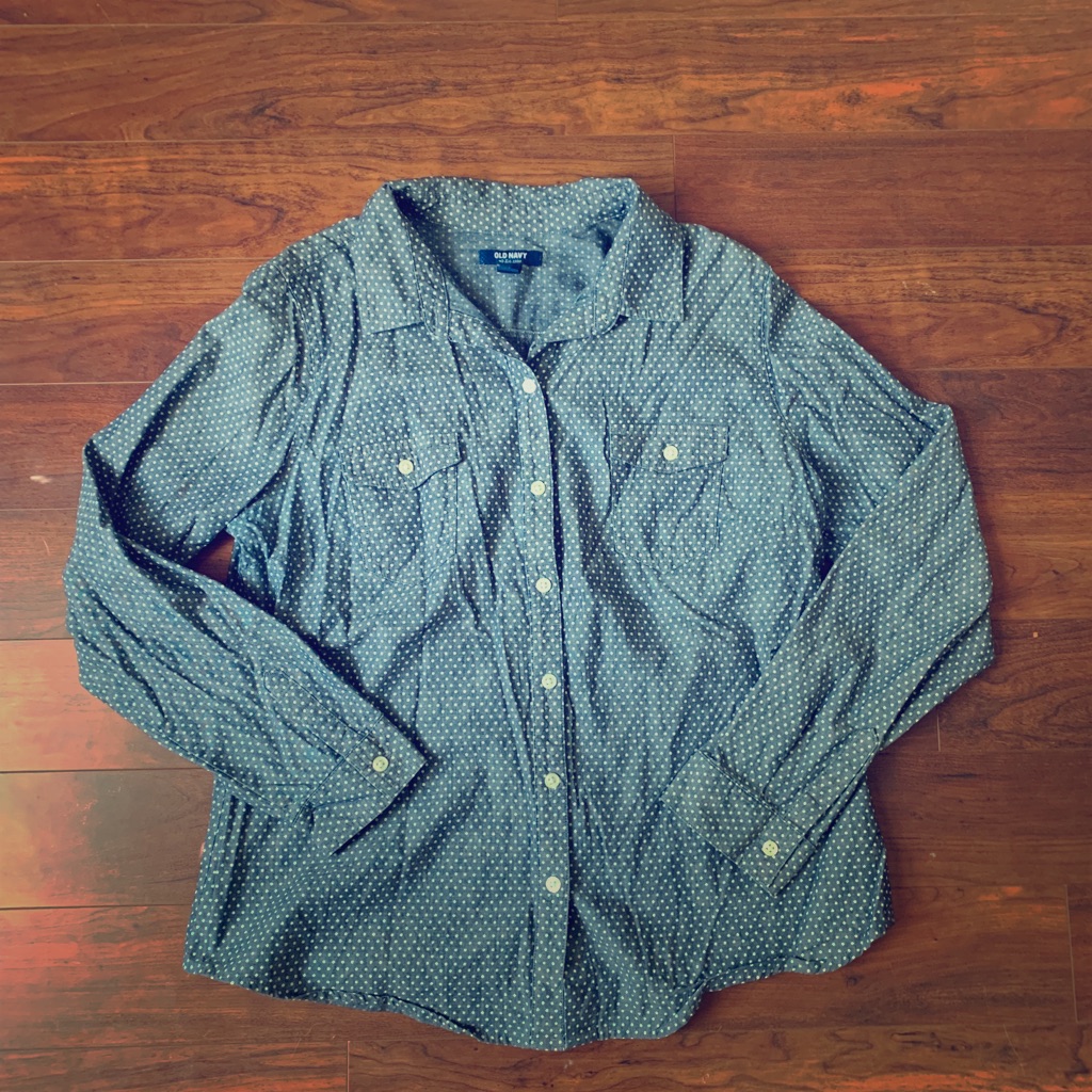 Polka Dot Button Down Top